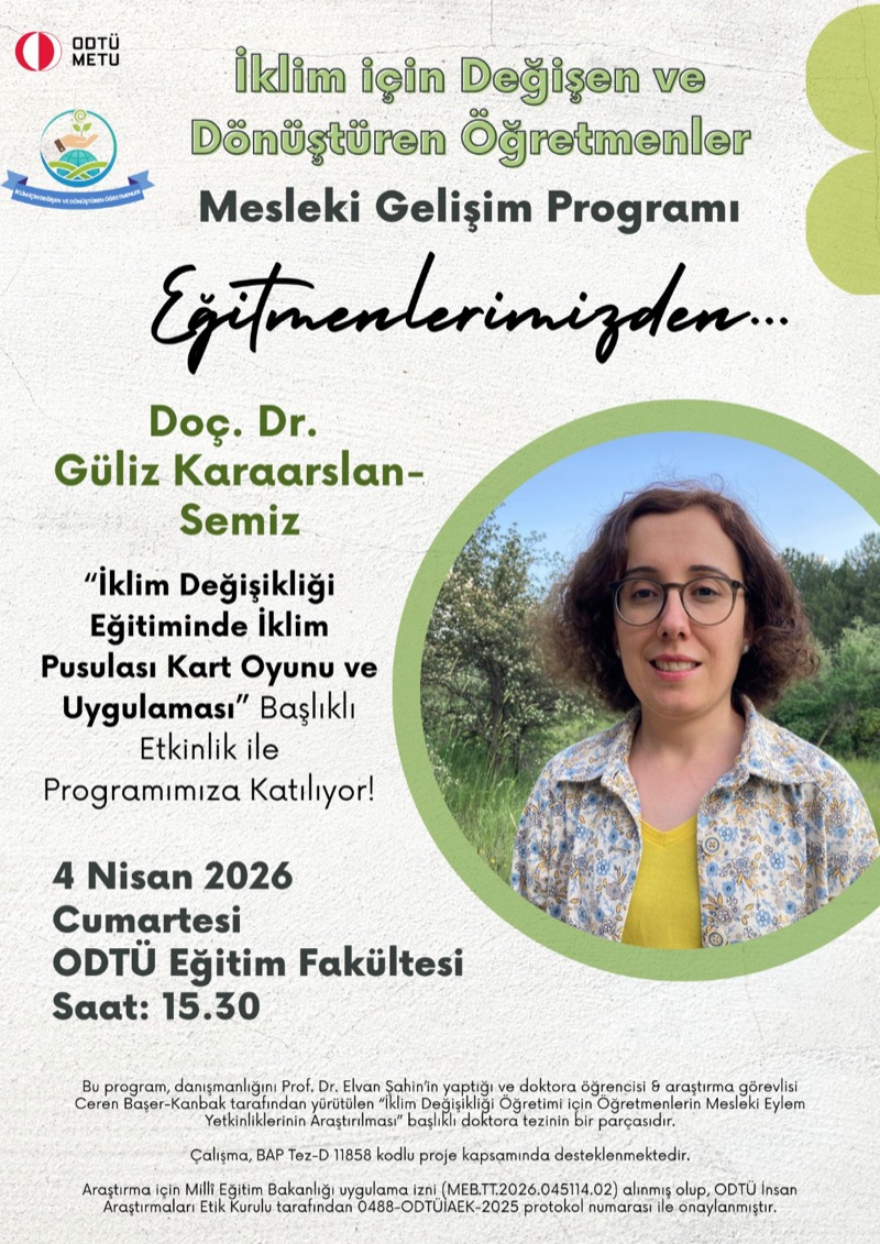 Doç. Dr. Güliz Karaarslan-Semiz tanıtım afişi