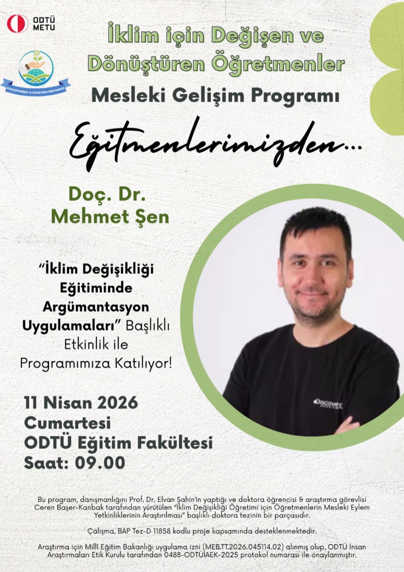 Doç. Dr. Mehmet Şen tanıtım afişi